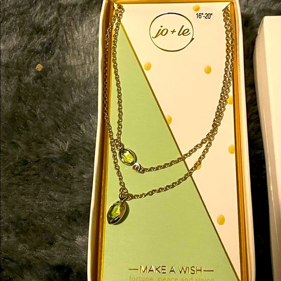 Beautiful Green 2 in one Necklace! One short, one long NEW - Picture 2 of 2